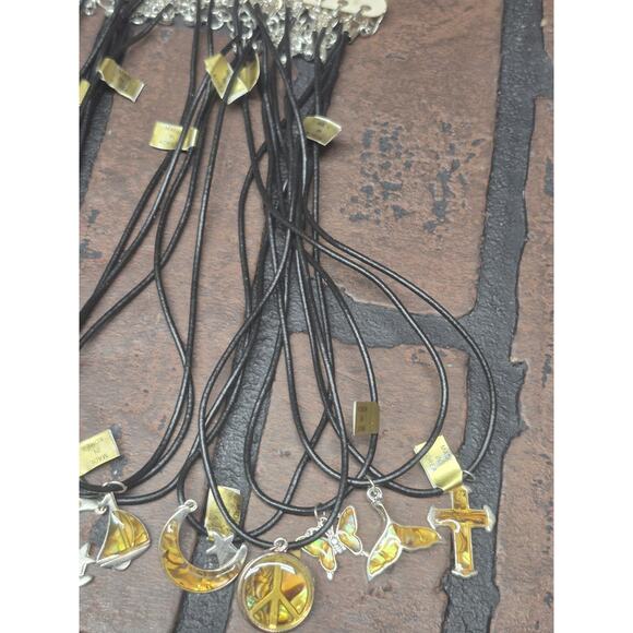 Vintage Y2k Mood Ring Style Charm Necklace Random Lot Of 12 - Picture 4 of 6